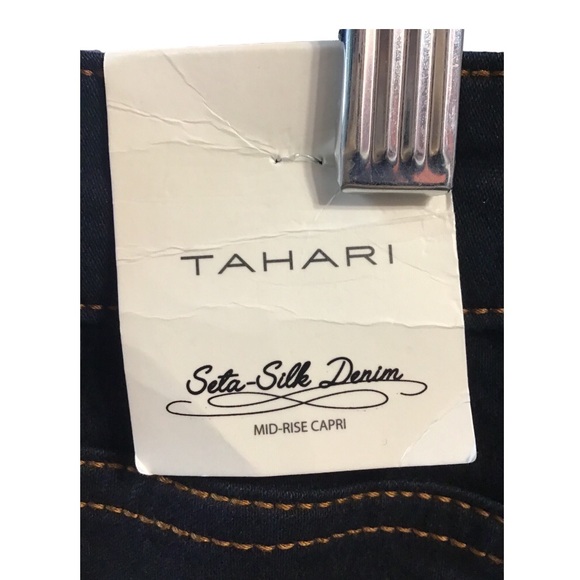 Tahari Seta-Silk Denim Capris - Picture 7 of 10